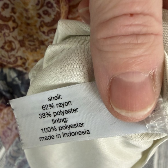 Lane Bryant Patchwork Midi Sundress Lined Pink Floral Boho Cottage Peasant SZ 18 - Picture 11 of 14